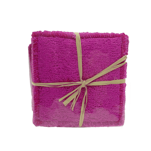 Lingettes lavables demaquillantes pas cher 4€ lot de 4 Mauve