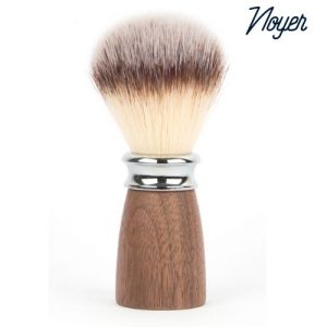 blaireau-de-rasage-fait-main-en-bois-de-noyer-artisanal-francais-made-in-france-poils-synthétiques-qualité-caliquo